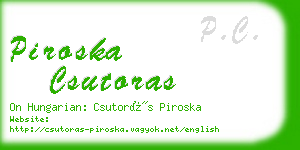 piroska csutoras business card